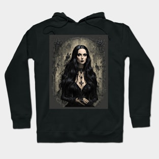 Gothic Art Woman Portrait Hoodie